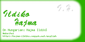 ildiko hajma business card